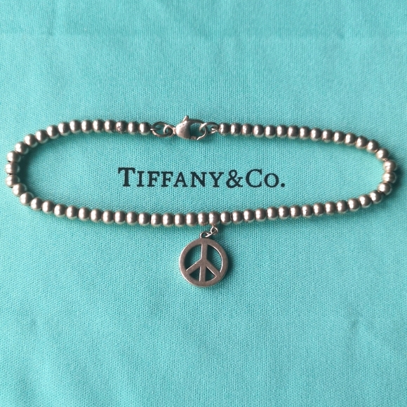 Tiffany Co Sterling Silver Peace Sign 
